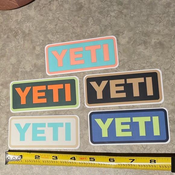 Yeti Accents 5 Yeti Stickers Poshmark